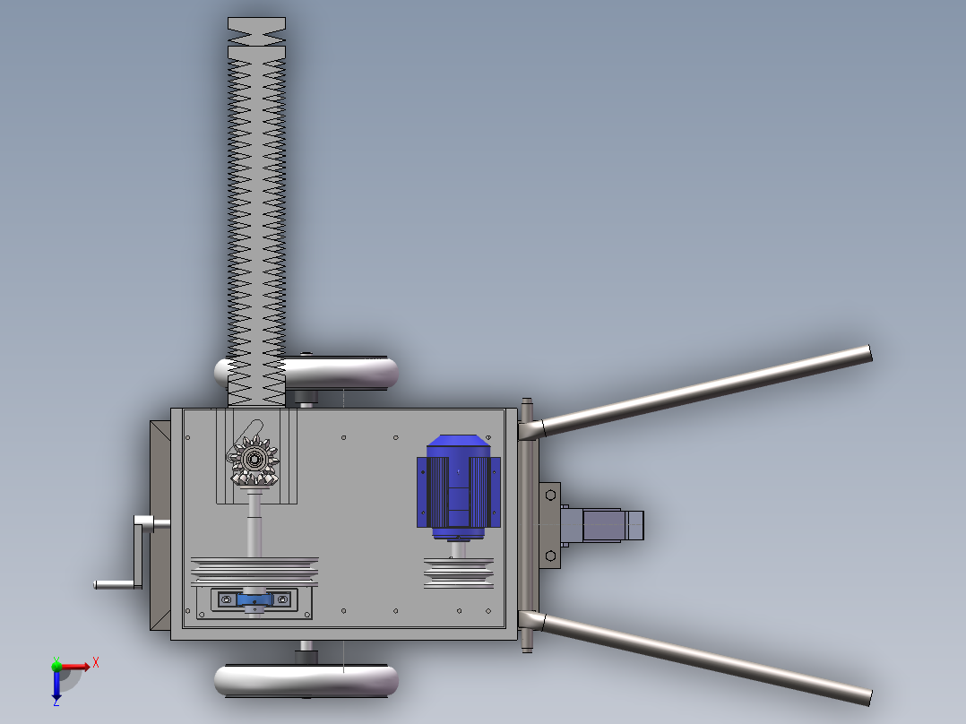 道路灌木修剪推车俯视图