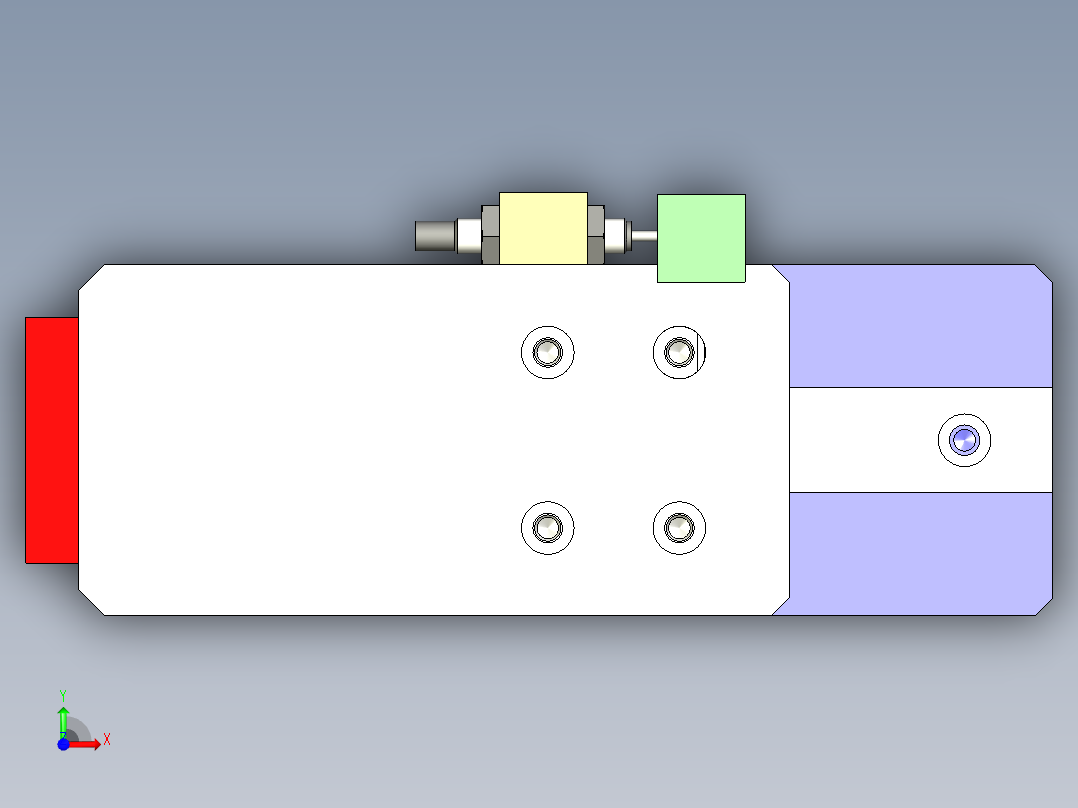 0 非标滑台气缸前视图