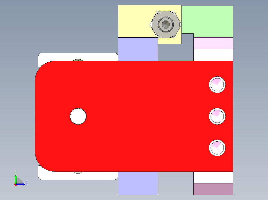 0 非标滑台气缸左视图