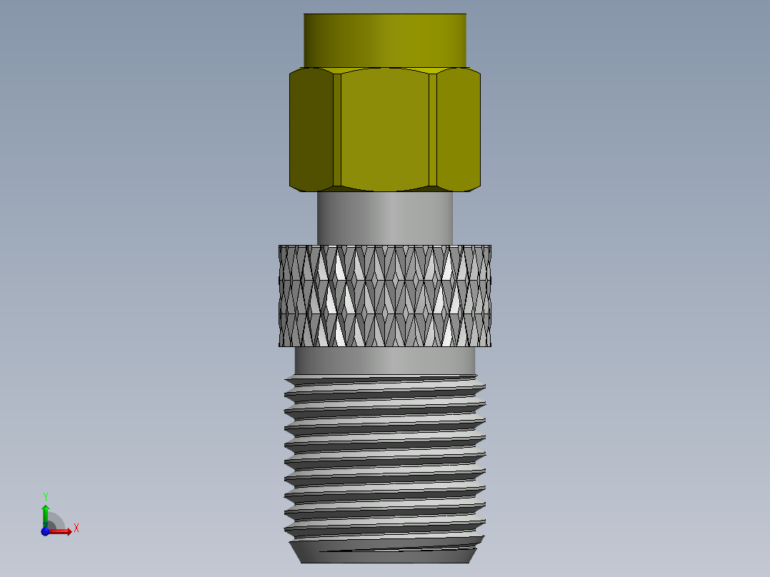 SMA插头至F插孔适配器前视图