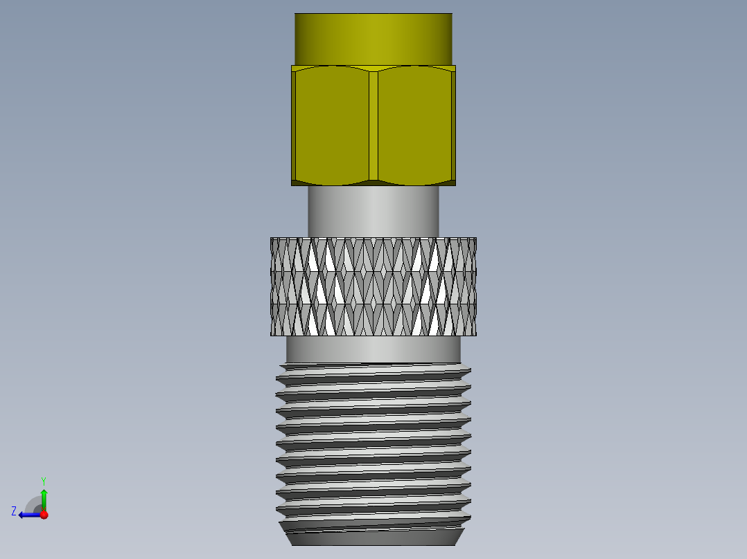 SMA插头至F插孔适配器右视图