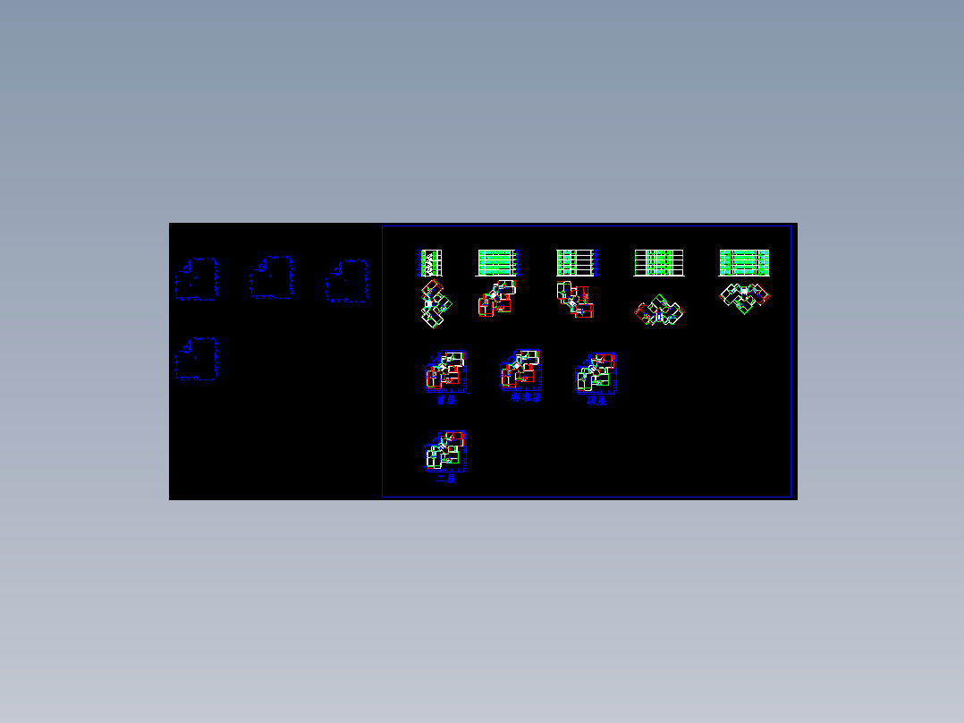 多层住宅平剖面图