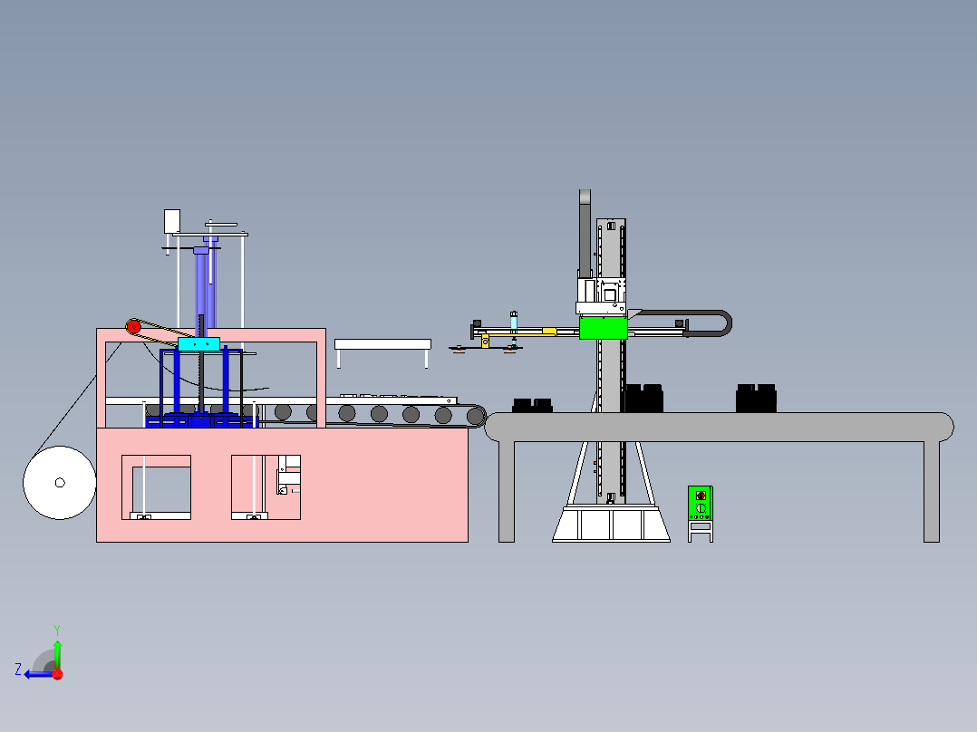 吸塑件自动堆叠机sw14右视图