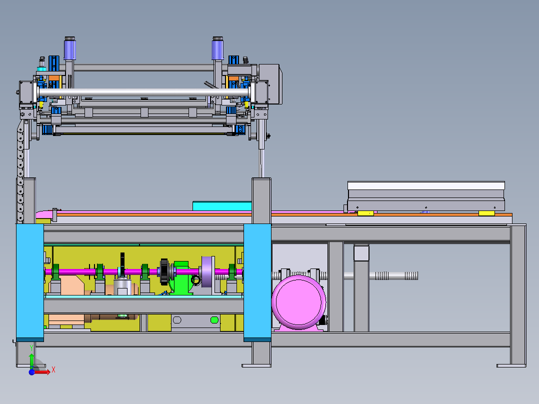 四柱印刷机sw18可编辑前视图