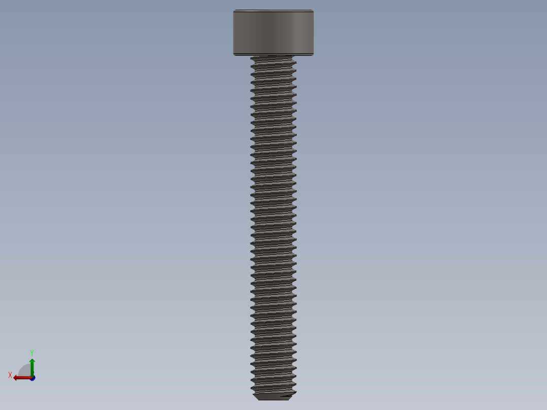 Screw_DIN_912_M4x30F_A2.SLDPRT公制内六角螺钉后视图