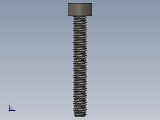 Screw_DIN_912_M4x30F_A2.SLDPRT公制内六角螺钉左视缩略图