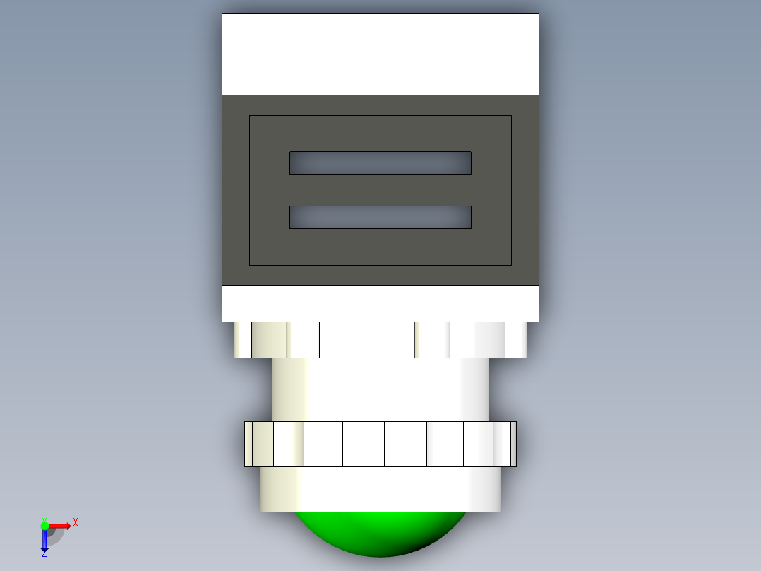 德力西电气LD11-25 绿 球形俯视图
