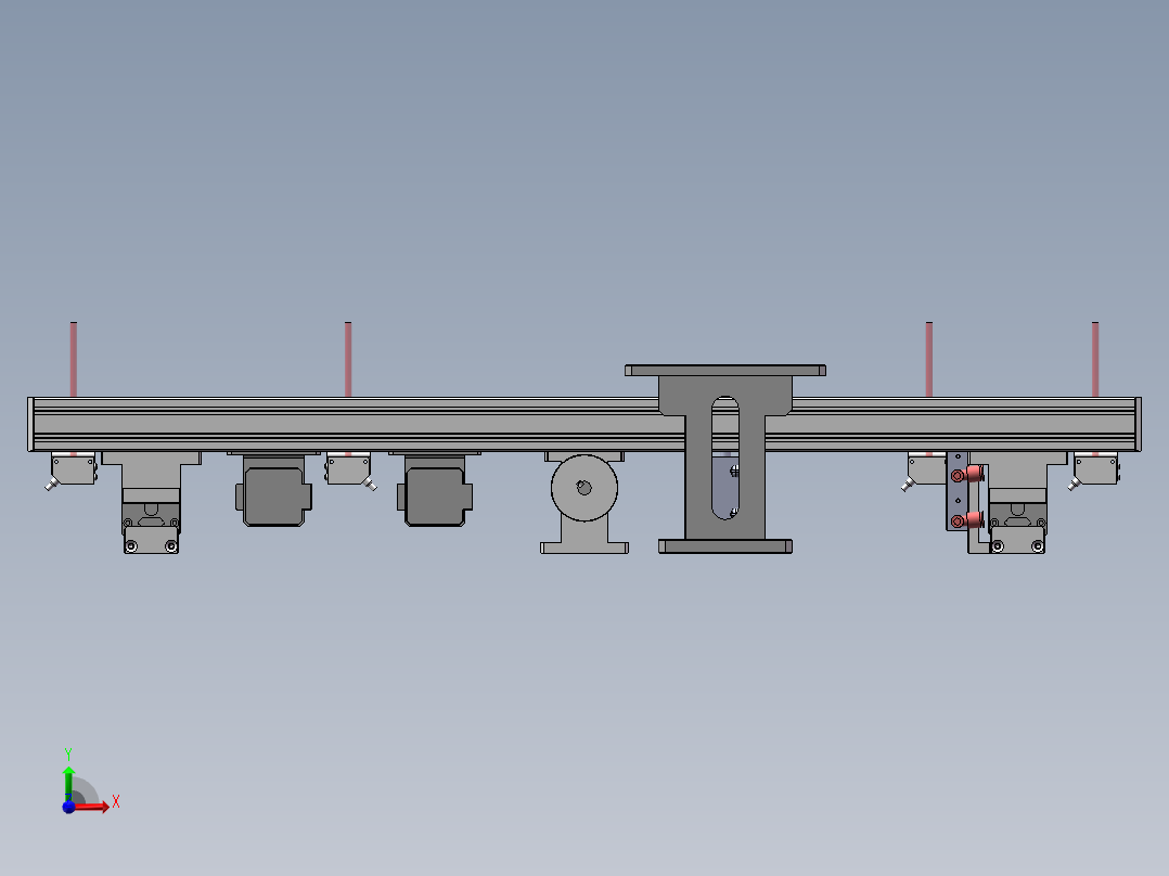 0.82米宽度可调双带机前视图