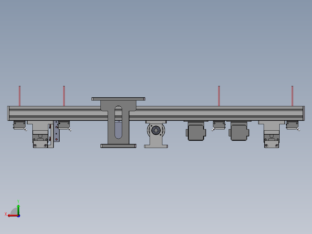 0.82米宽度可调双带机后视图