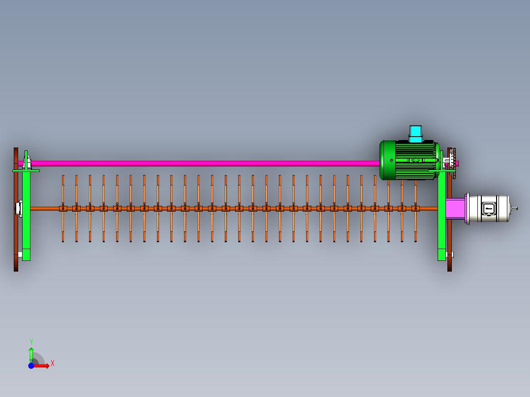 物料粗选机构设计图前视图