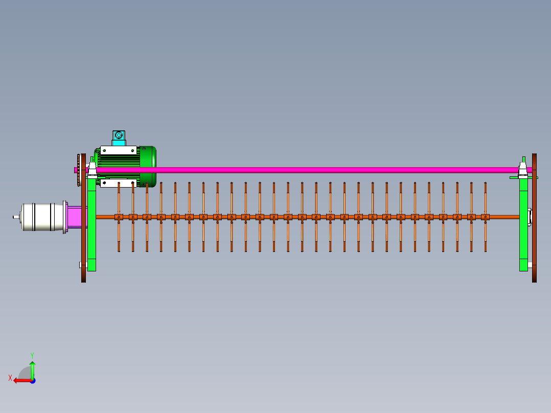物料粗选机构设计图后视图