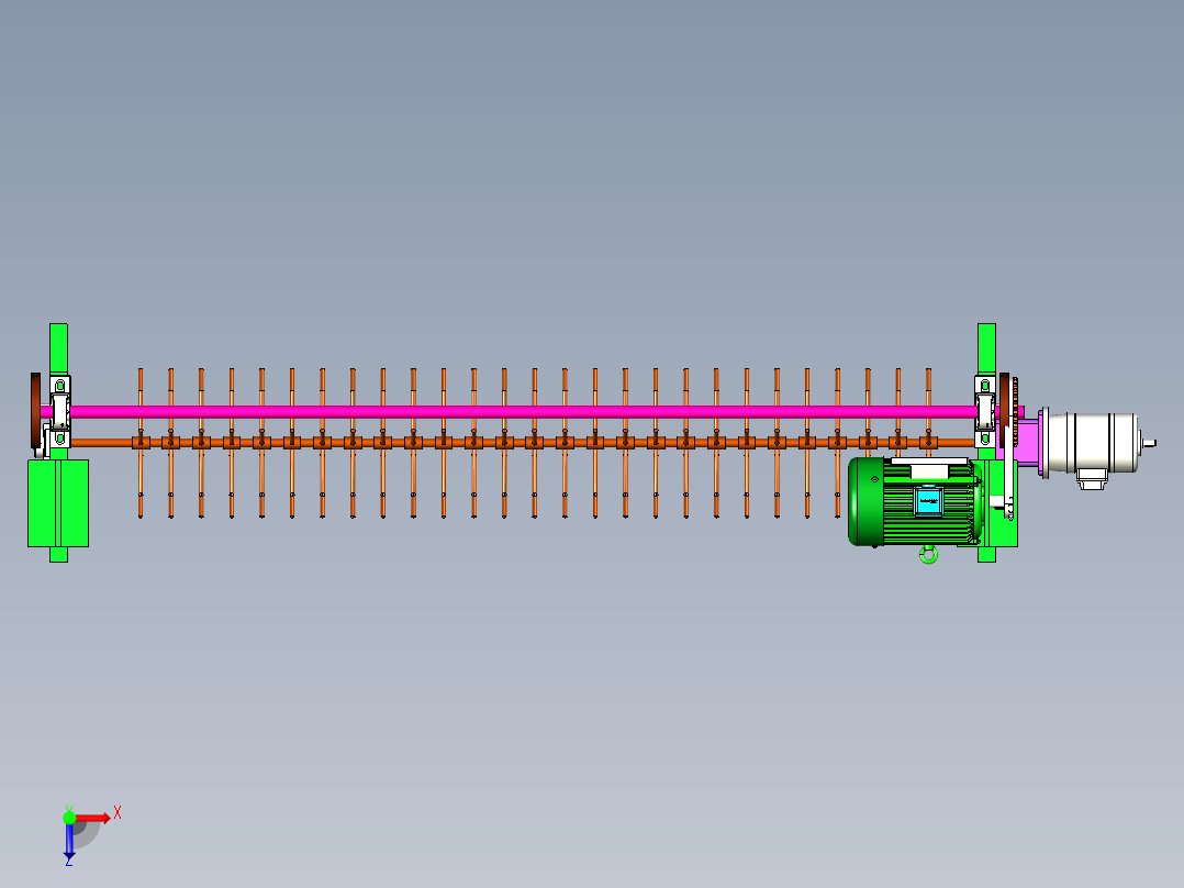 物料粗选机构设计图俯视图
