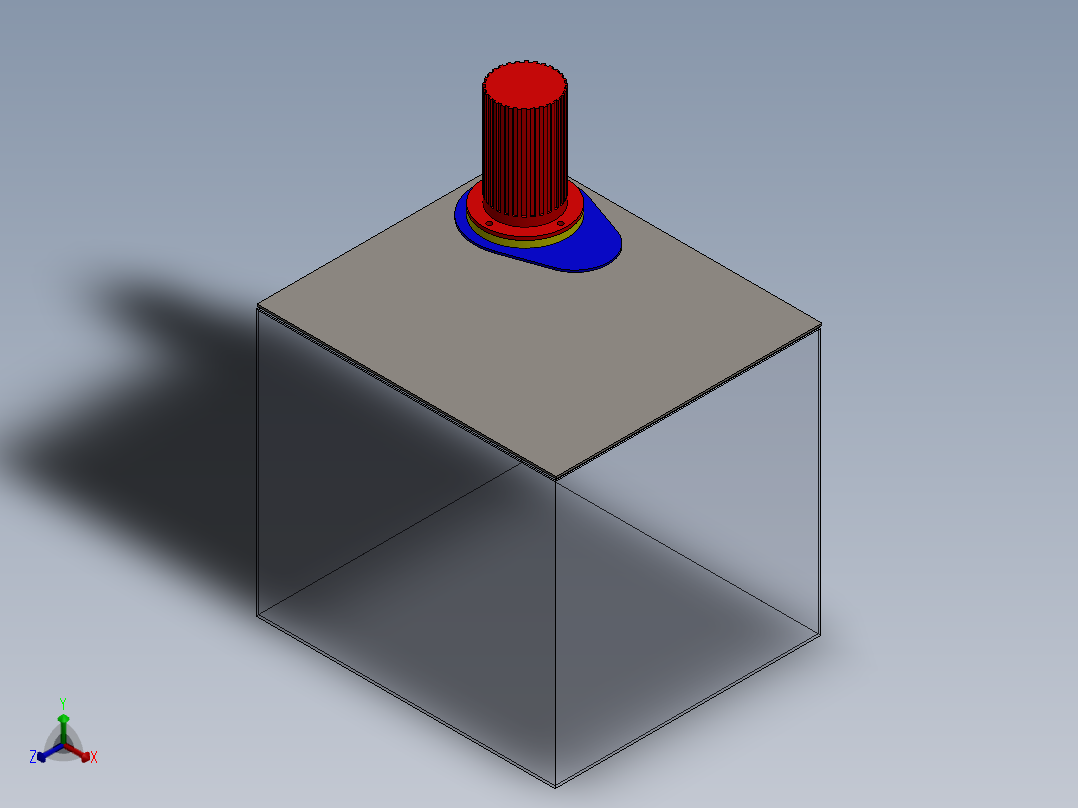 带油箱的液压装置正等轴测图