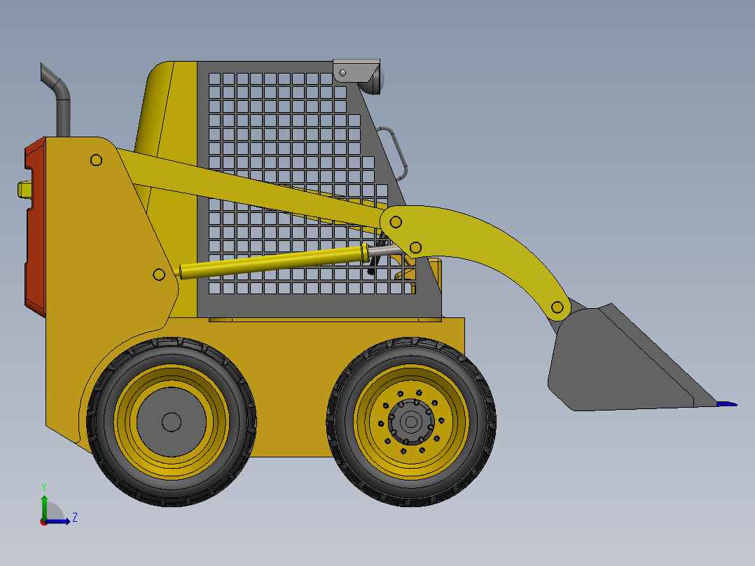 A3003802-山猫装载机左视图