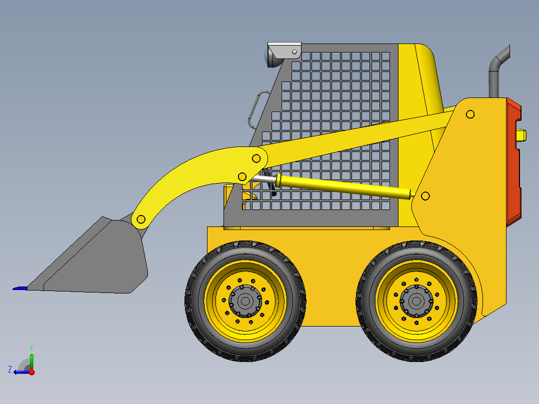 A3003802-山猫装载机右视图