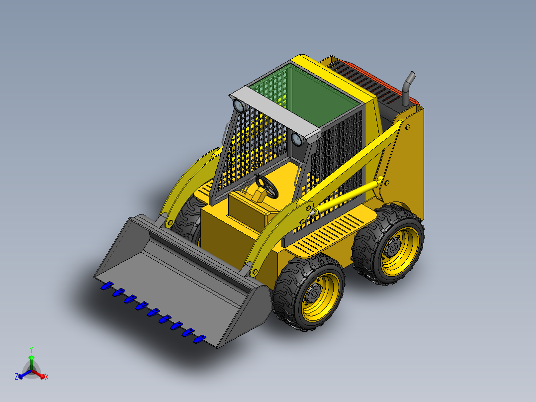 A3003802-山猫装载机正等轴测图