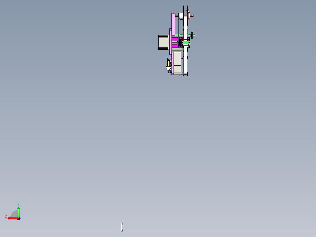 导热摸收放机构后视图