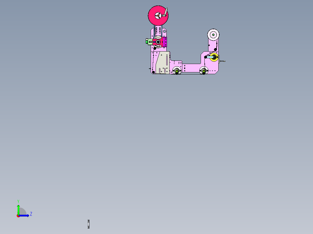 导热摸收放机构左视图