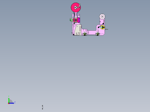 导热摸收放机构左视缩略图