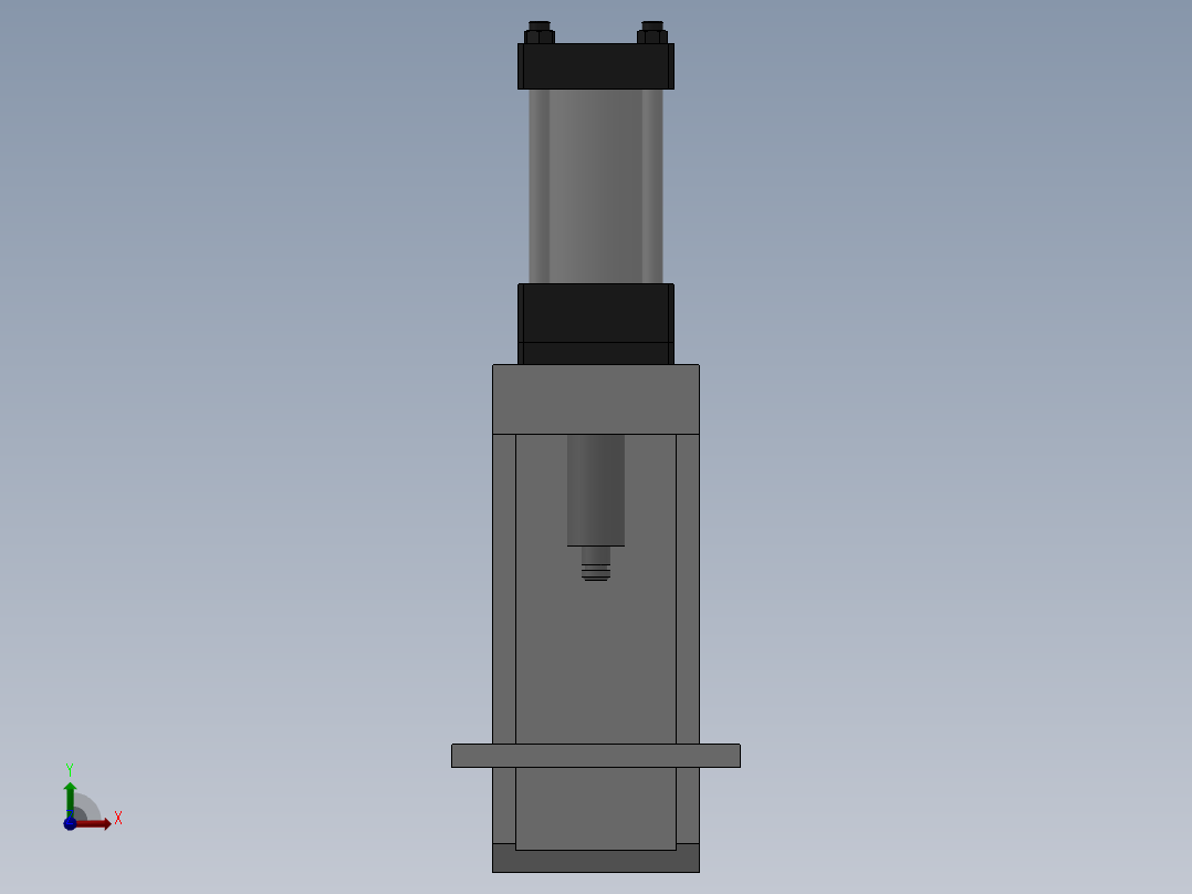 气动压力机行程固定式前视图
