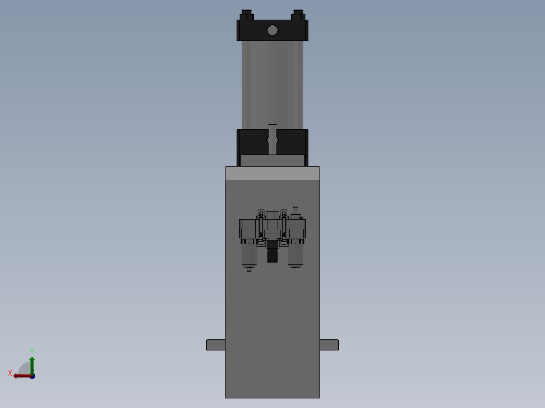 气动压力机行程固定式后视图