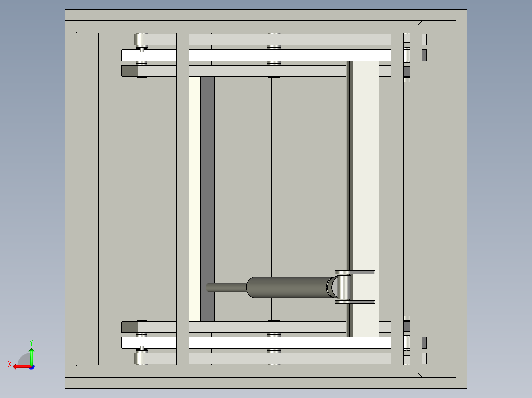 两叉固定机后视图