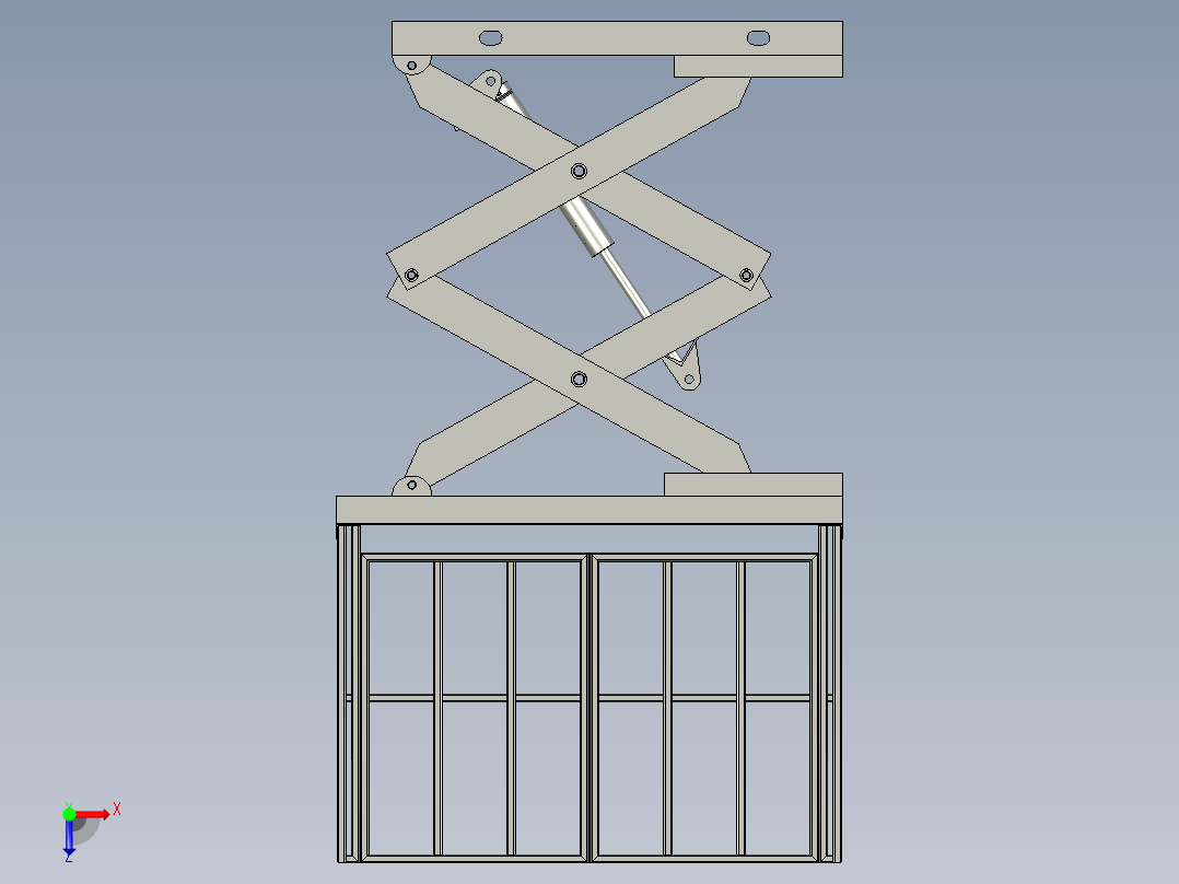 两叉固定机俯视图