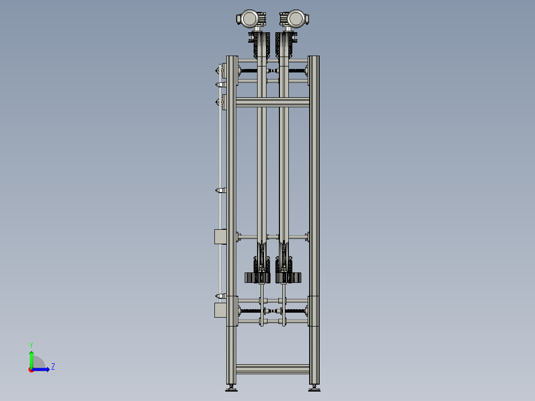 医药食品加工生产线弯道循环输送带传送左视图