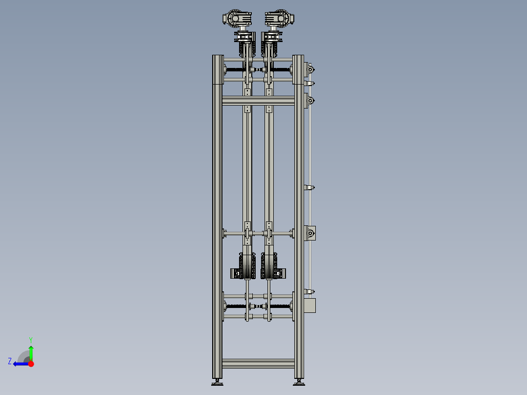 医药食品加工生产线弯道循环输送带传送右视图