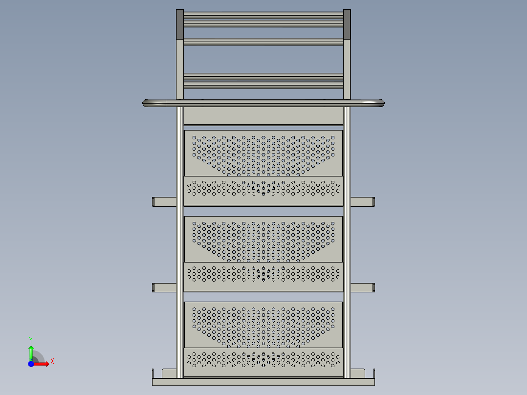 供电检修工具专用手推车前视图