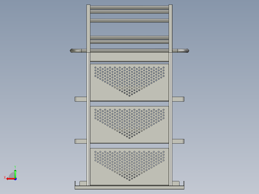供电检修工具专用手推车后视图
