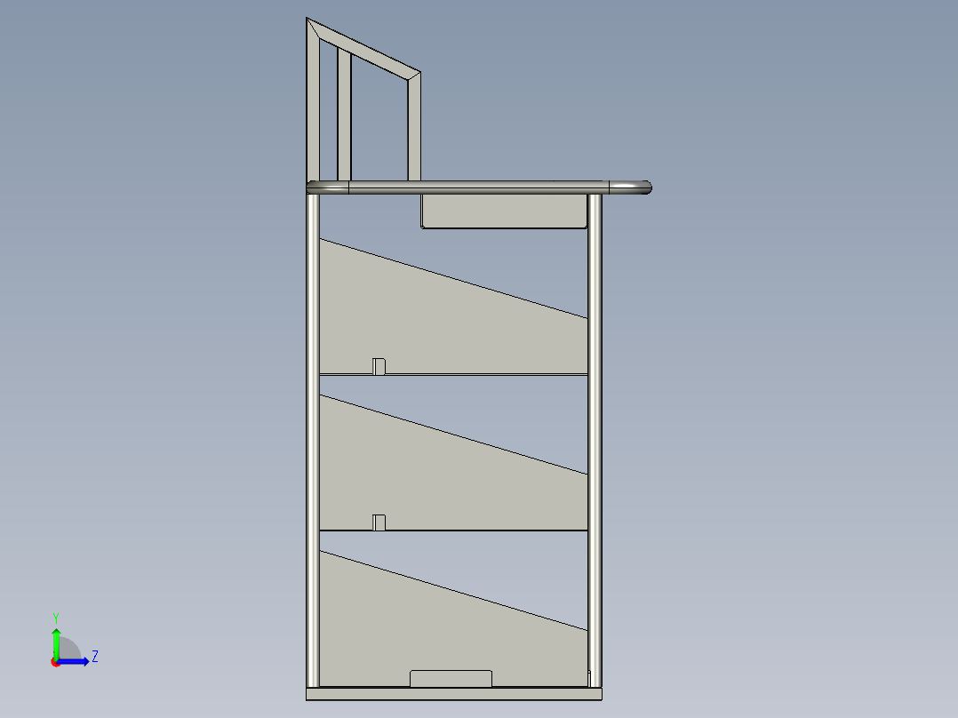 供电检修工具专用手推车左视图
