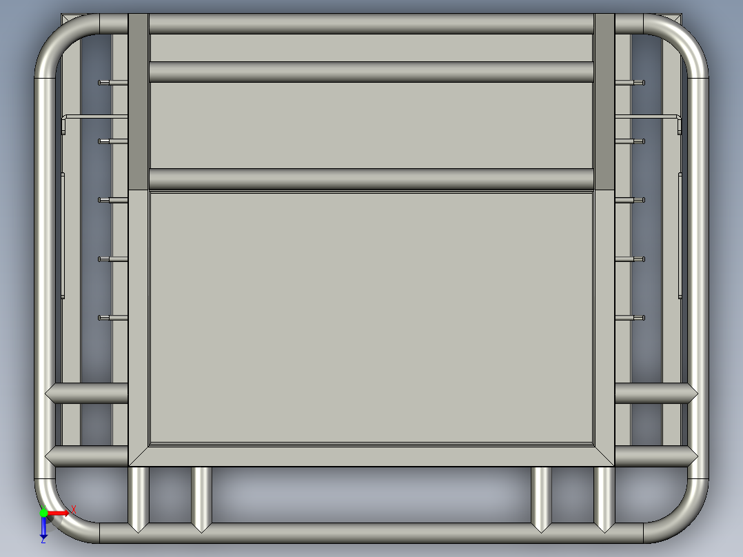 供电检修工具专用手推车俯视图
