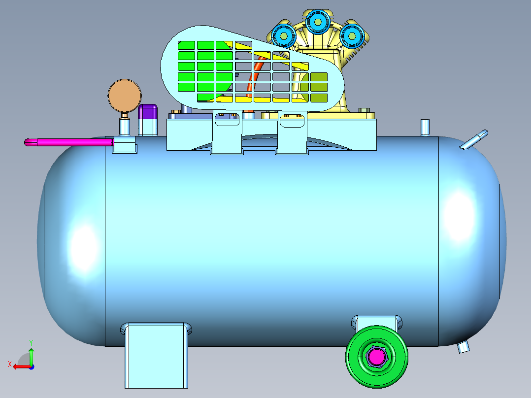 真空贴体包装机封膜结构后视图