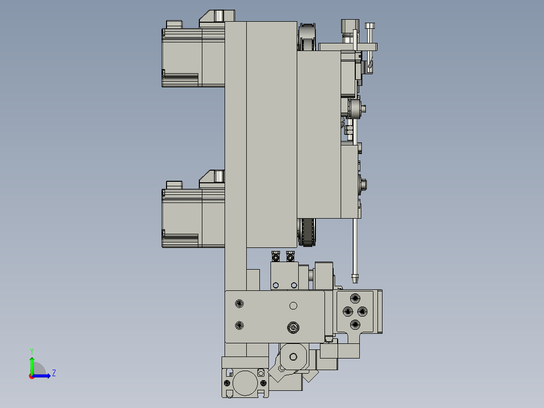 线管柔性穿线装置左视图