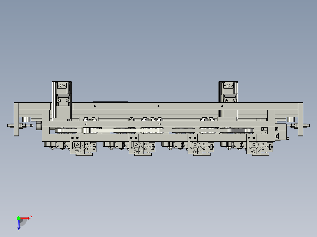 线管柔性穿线装置俯视图