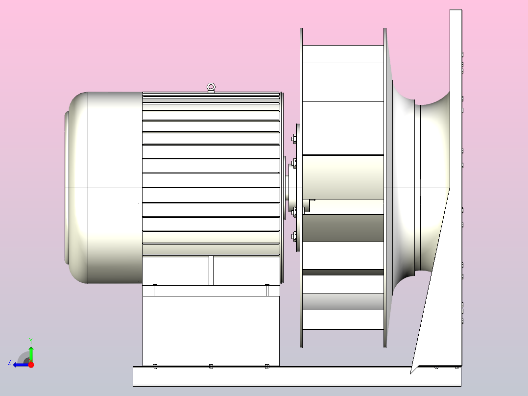 SYWB系列离心风机[SYPB1400]右视图