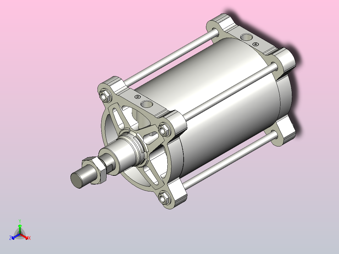 FESTO气缸DSBG-200-200-PPVA-N3---_0_正等轴测图
