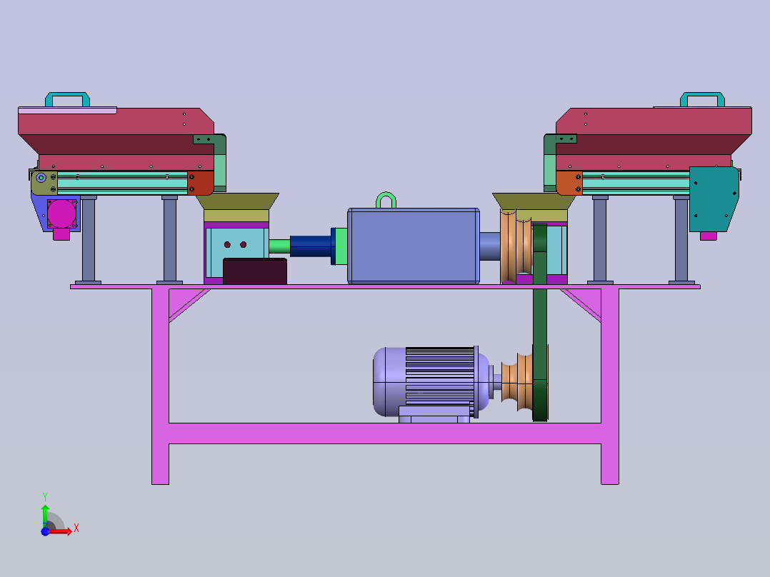 双工位萝卜切丁机 step格式前视图