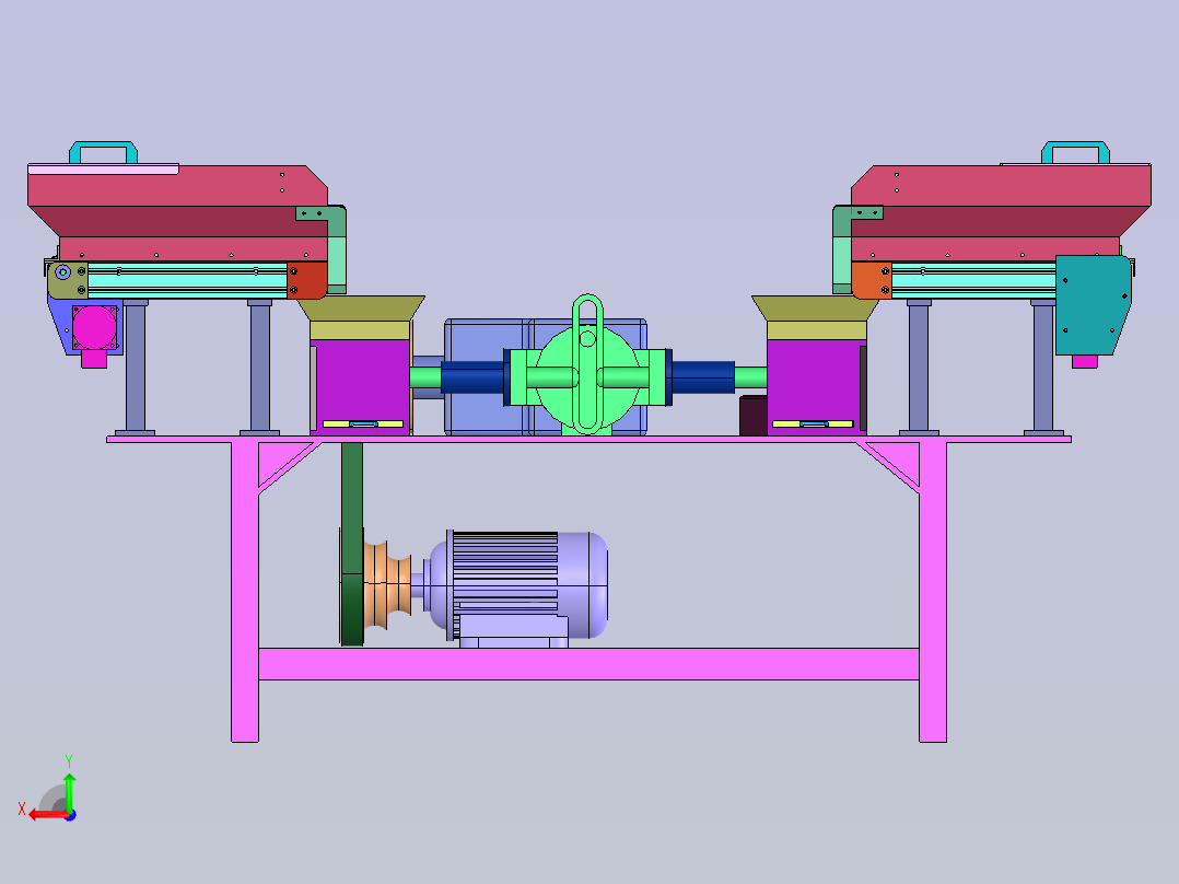 双工位萝卜切丁机 step格式后视图