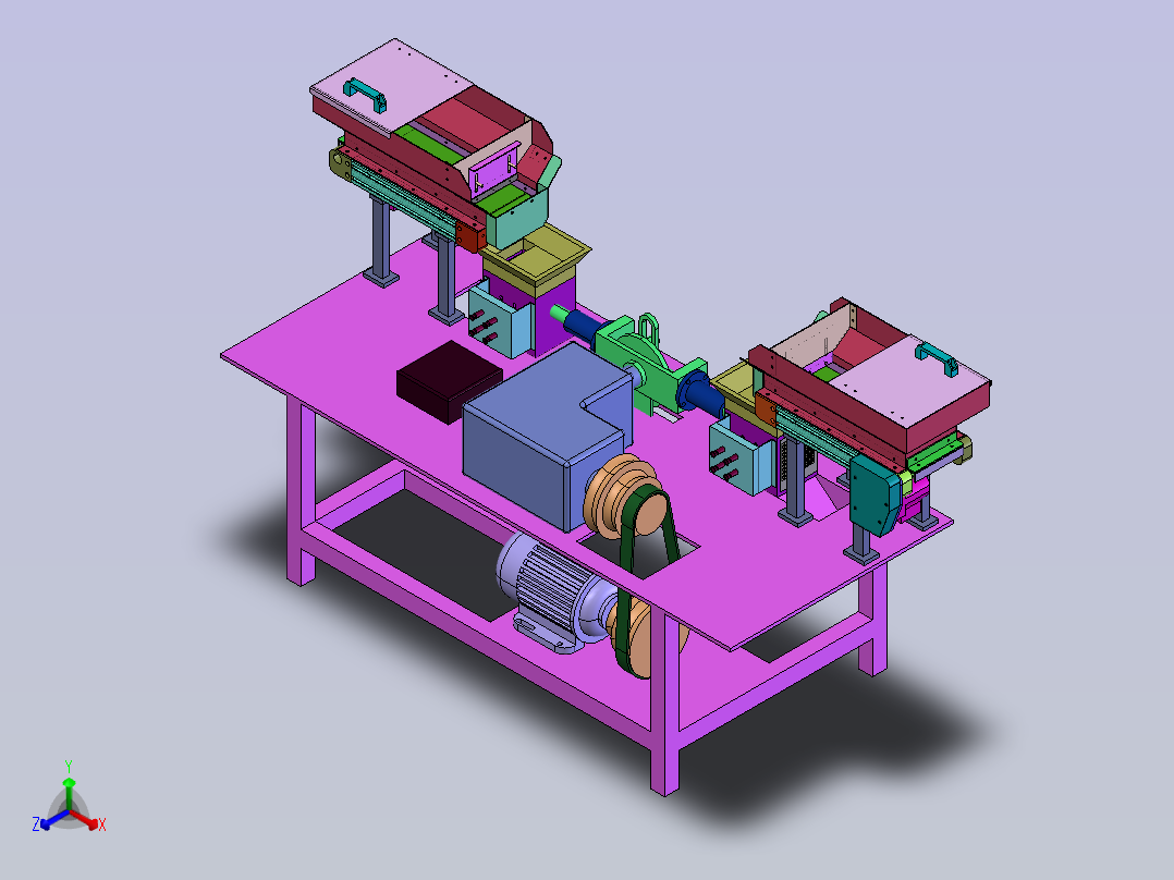 双工位萝卜切丁机 step格式正等轴测图