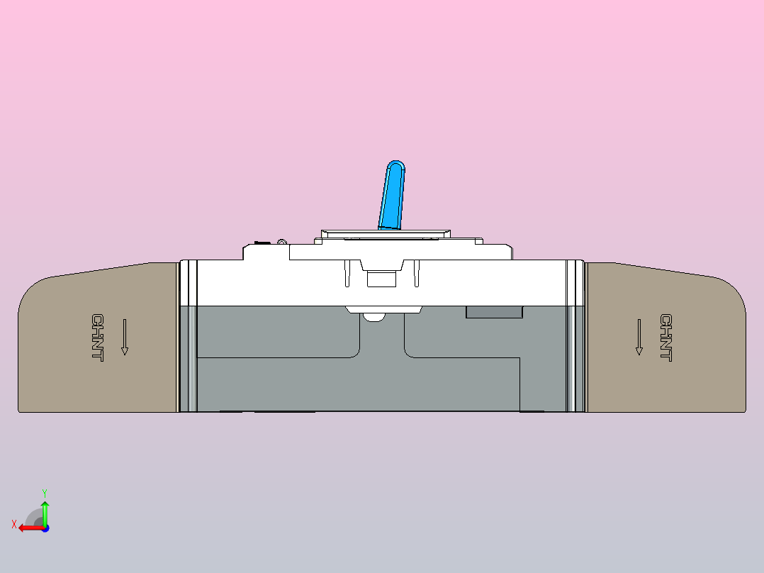 NM5S-400 3P塑料外壳式断路器三维模型202209后视图