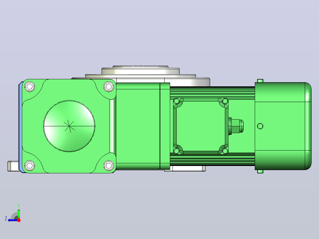 ER-RU110DA英锐凸轮分割器全套3D图档右视图