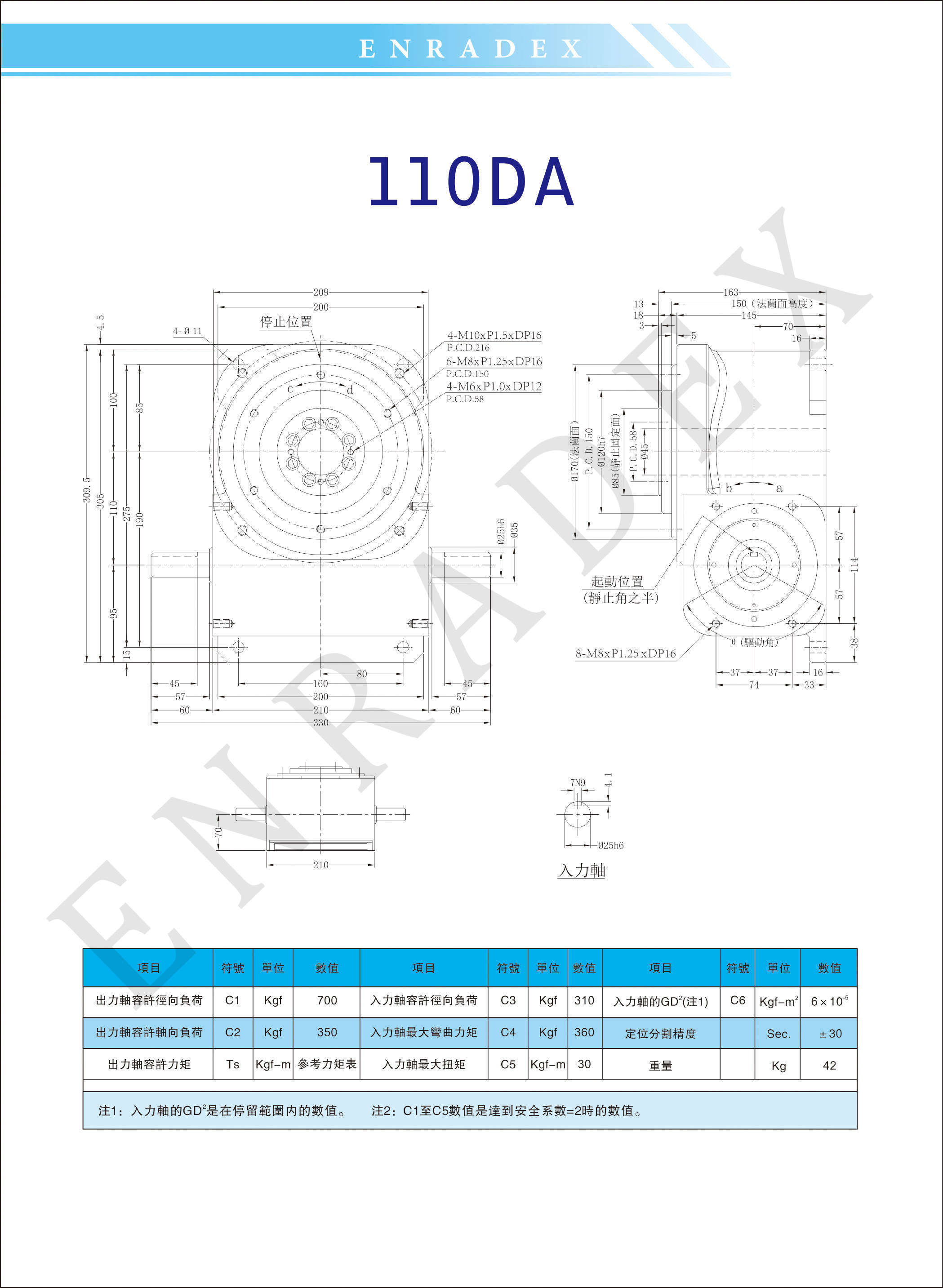 ER-RU110DA英锐凸轮分割器全套3D图档