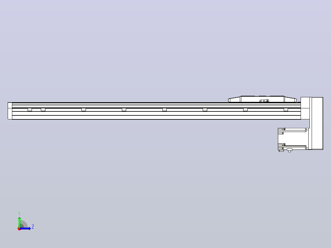 滚珠丝杠直线轴内置导轨TPA-GCR-170-2510C-L800-MP-M75-N3左视图