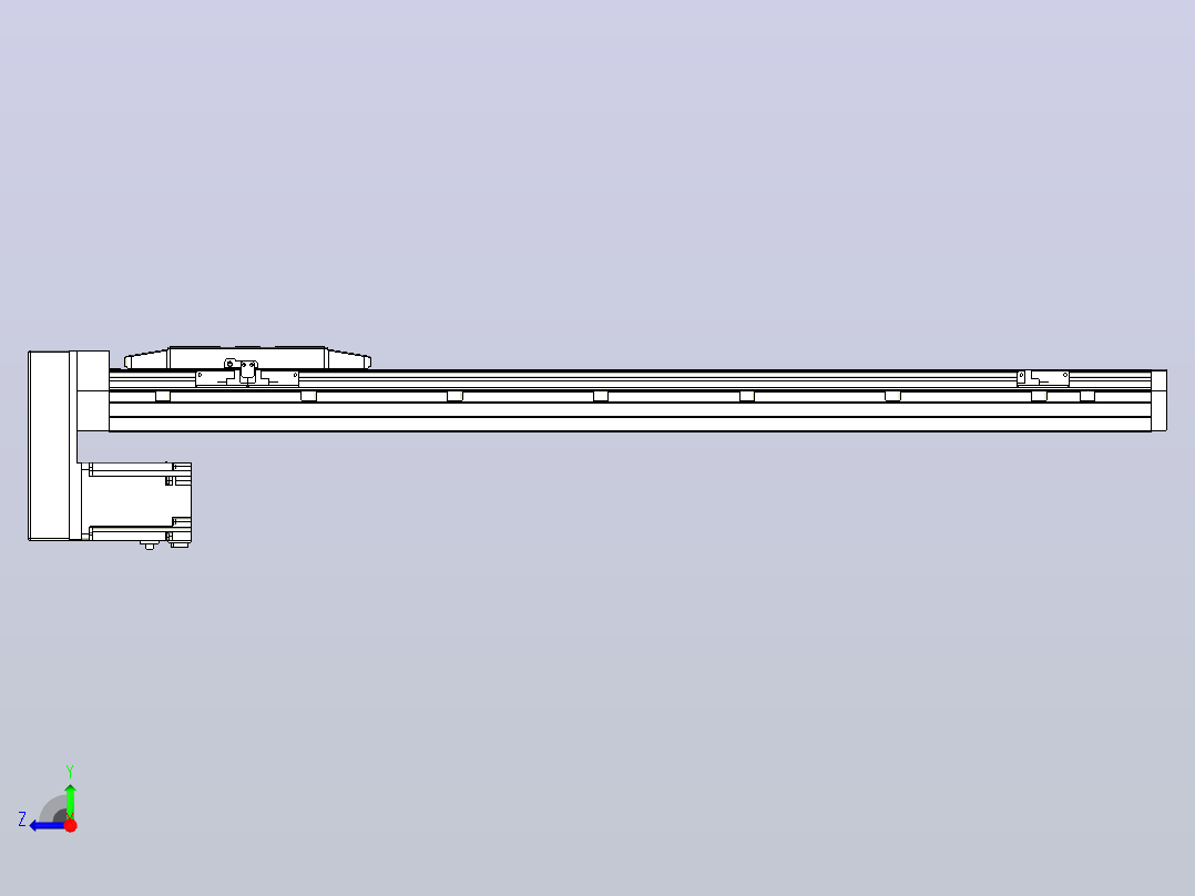 滚珠丝杠直线轴内置导轨TPA-GCR-170-2510C-L800-MP-M75-N3右视图