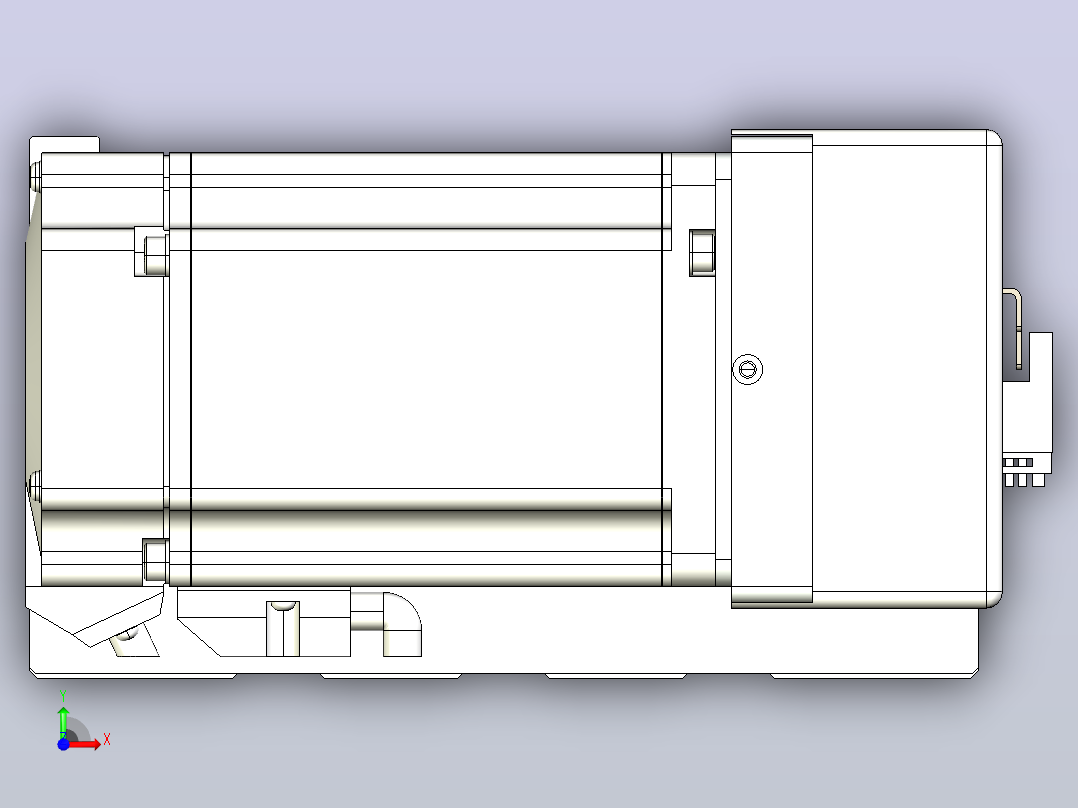 皮带直线轴半封闭可选导轨TPA-HNB-175D-140-L2250-MR-C-P75-N3前视图