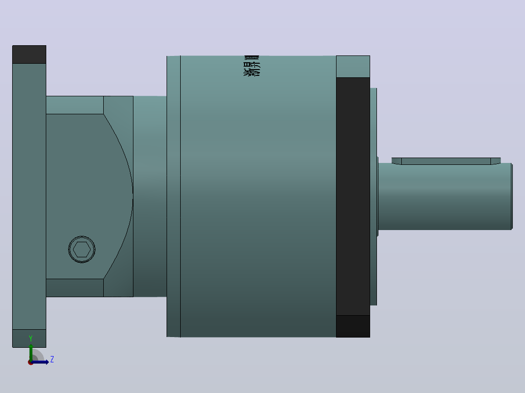 PLF160(孔输出)(35-114.3-200-M12接口)精密行星减速机[PLF160-4-S2-P2-40]左视图
