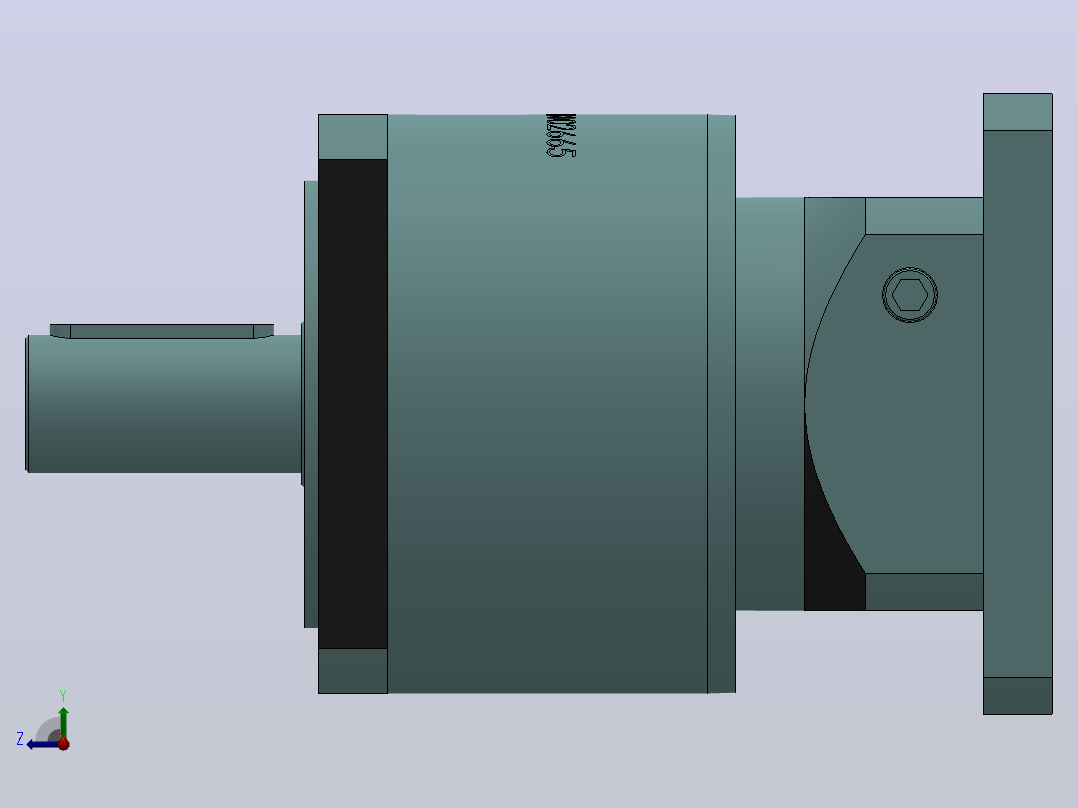 PLF160(孔输出)(35-114.3-200-M12接口)精密行星减速机[PLF160-4-S2-P2-40]右视图