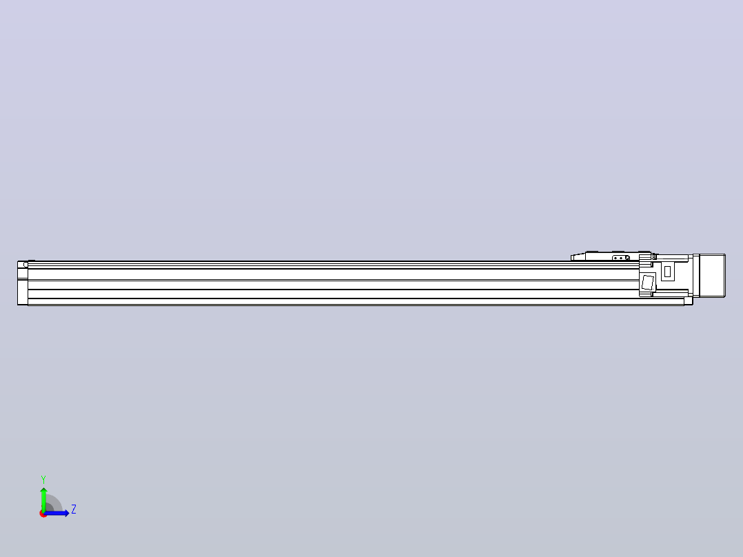 滚珠丝杠直线轴内置导轨TPA-GCR-80-1610C-L750-MR-M40-N3左视图